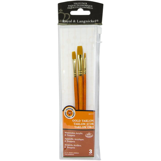 Royal & Langnickel Gold Taklon Brush Set - NTS