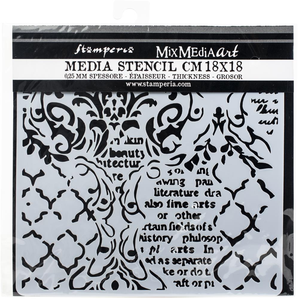 Stamperia Music & Writings Stencil, 7"x7" - NTS
