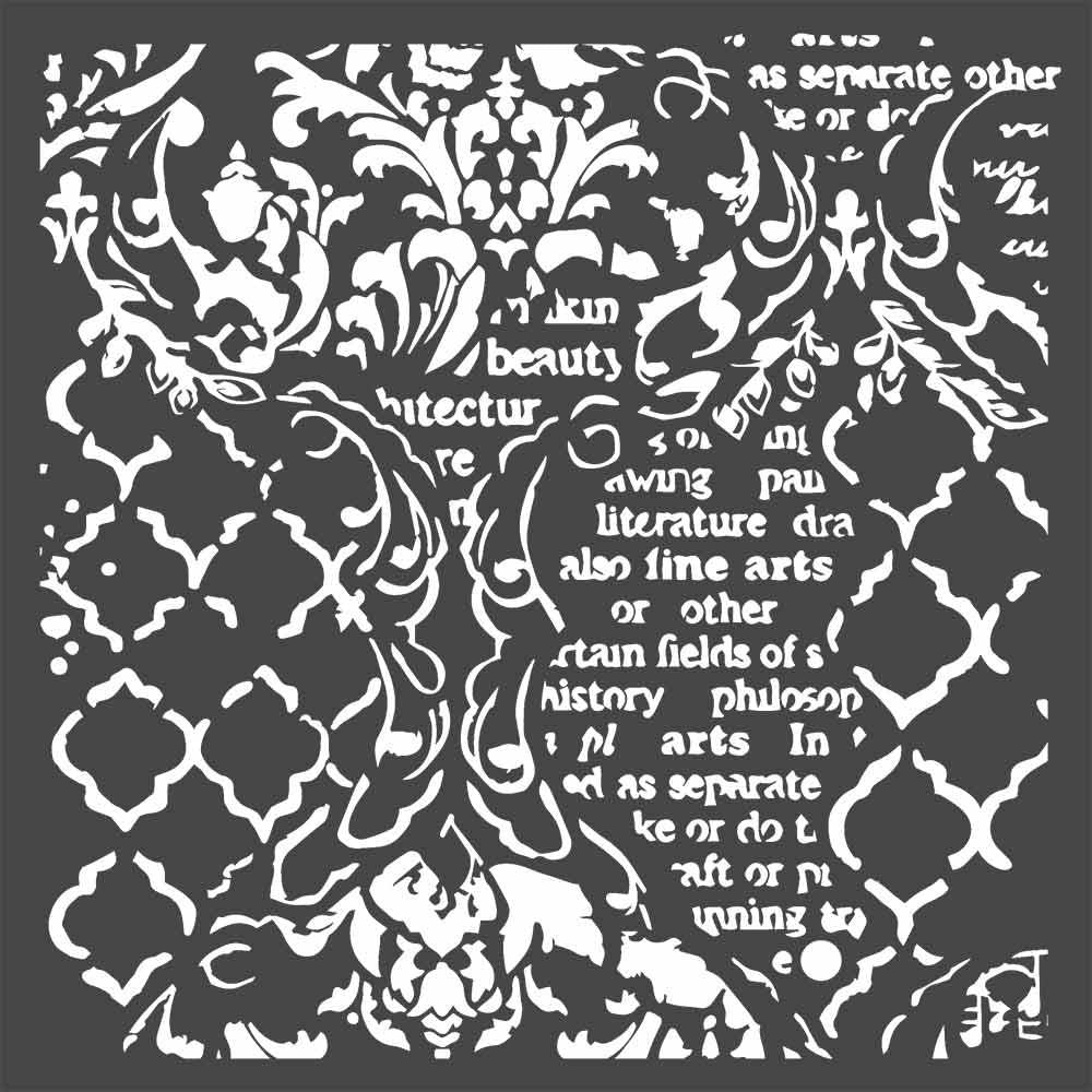 Stamperia Music & Writings Stencil, 7"x7" - NTS