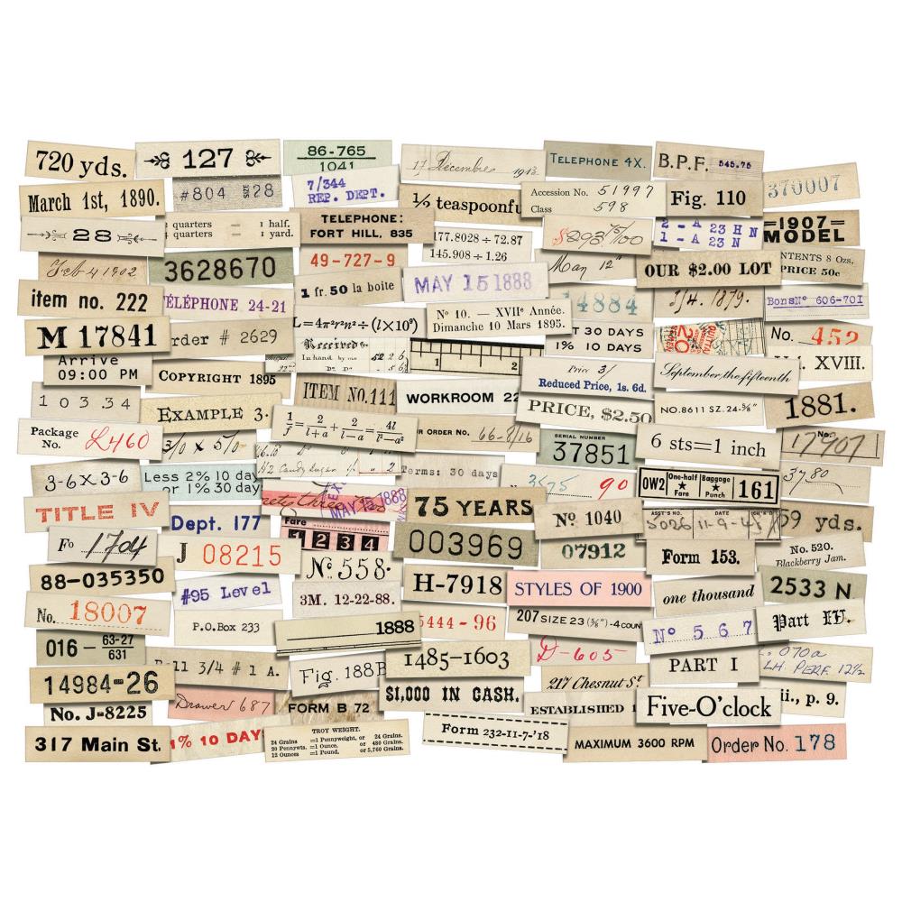 Number Ephemera Strips by Tim Holtz - NTS