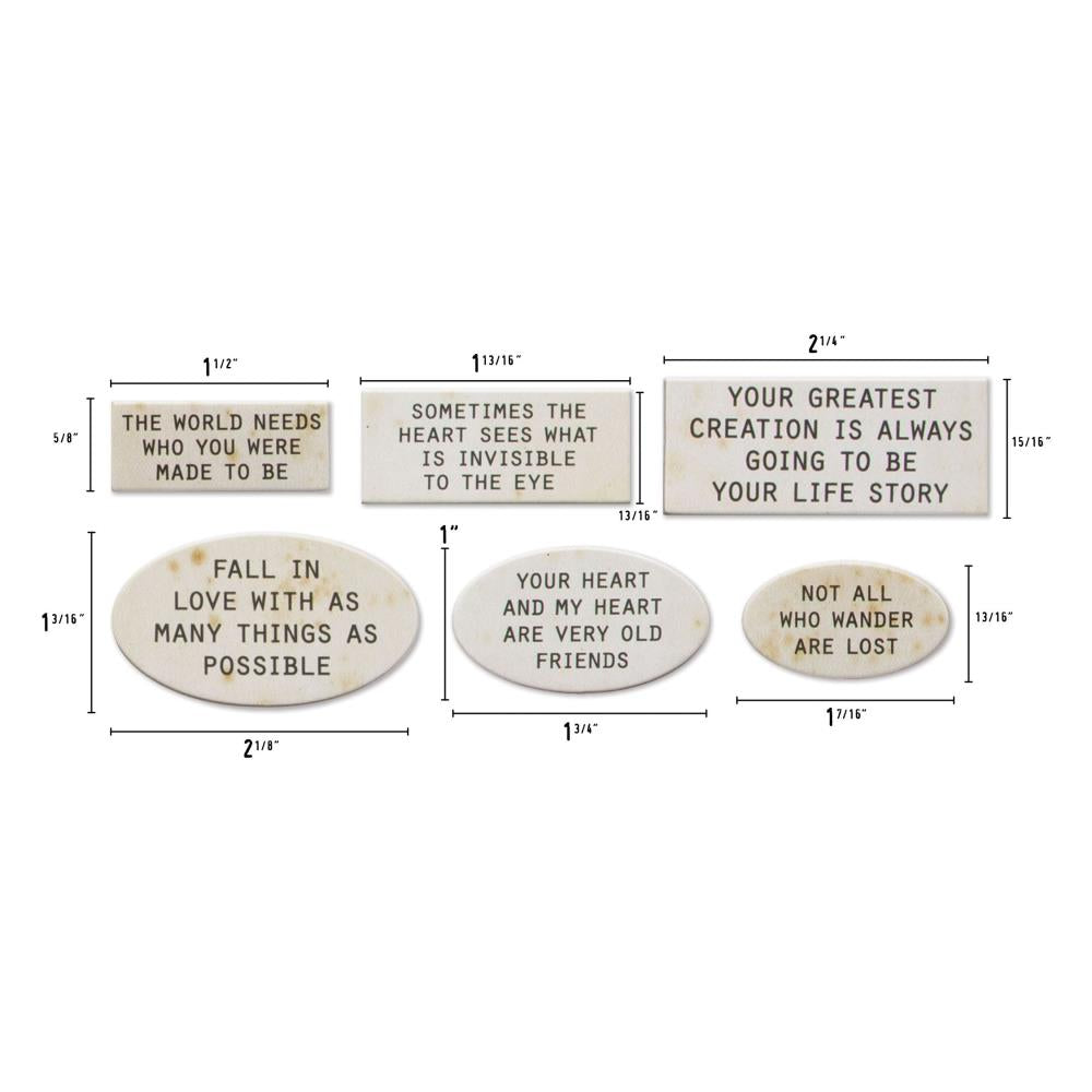 Chipboard Quote Chips by Tim Holtz - NTS