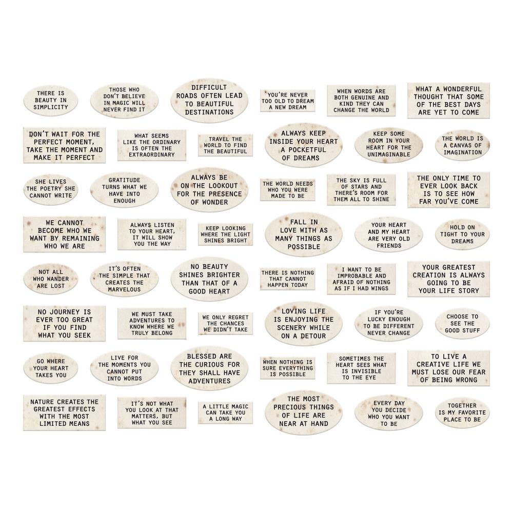 Chipboard Quote Chips by Tim Holtz - NTS