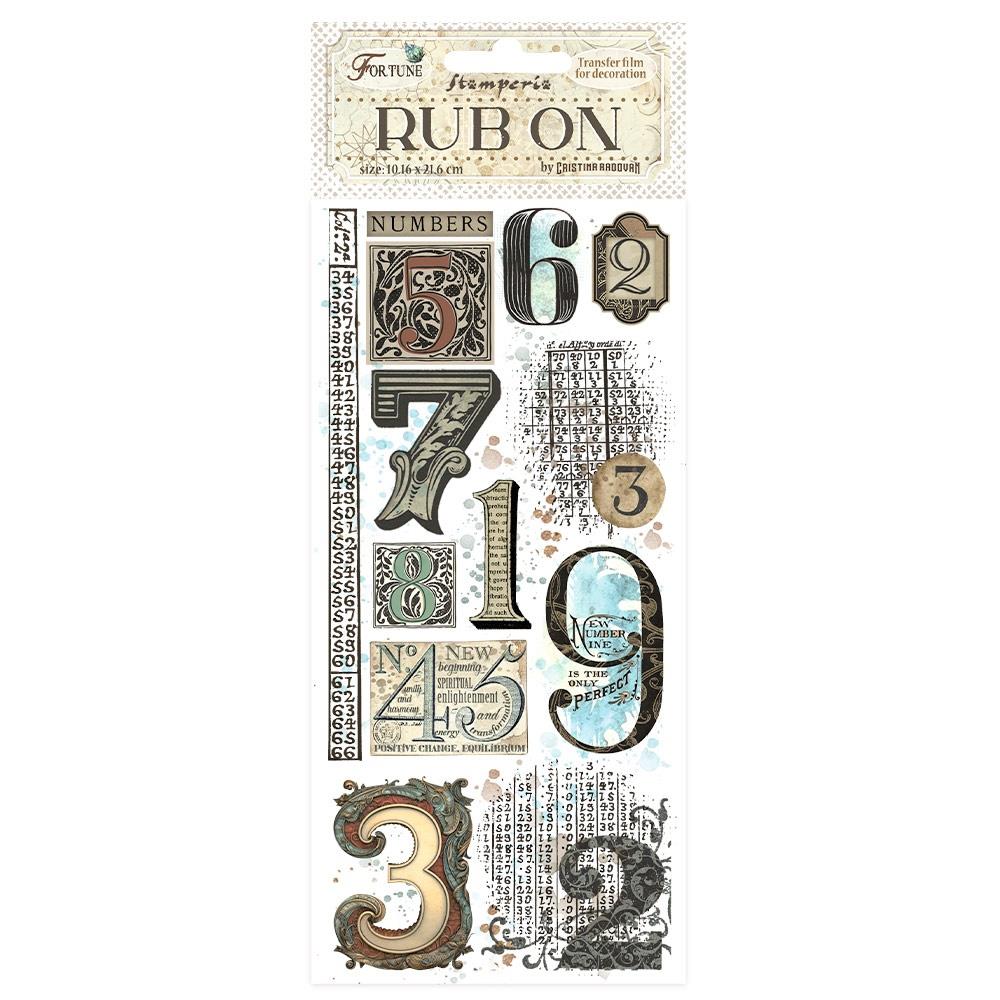 Stamperia Fortune Numbers Rub-On - NTS