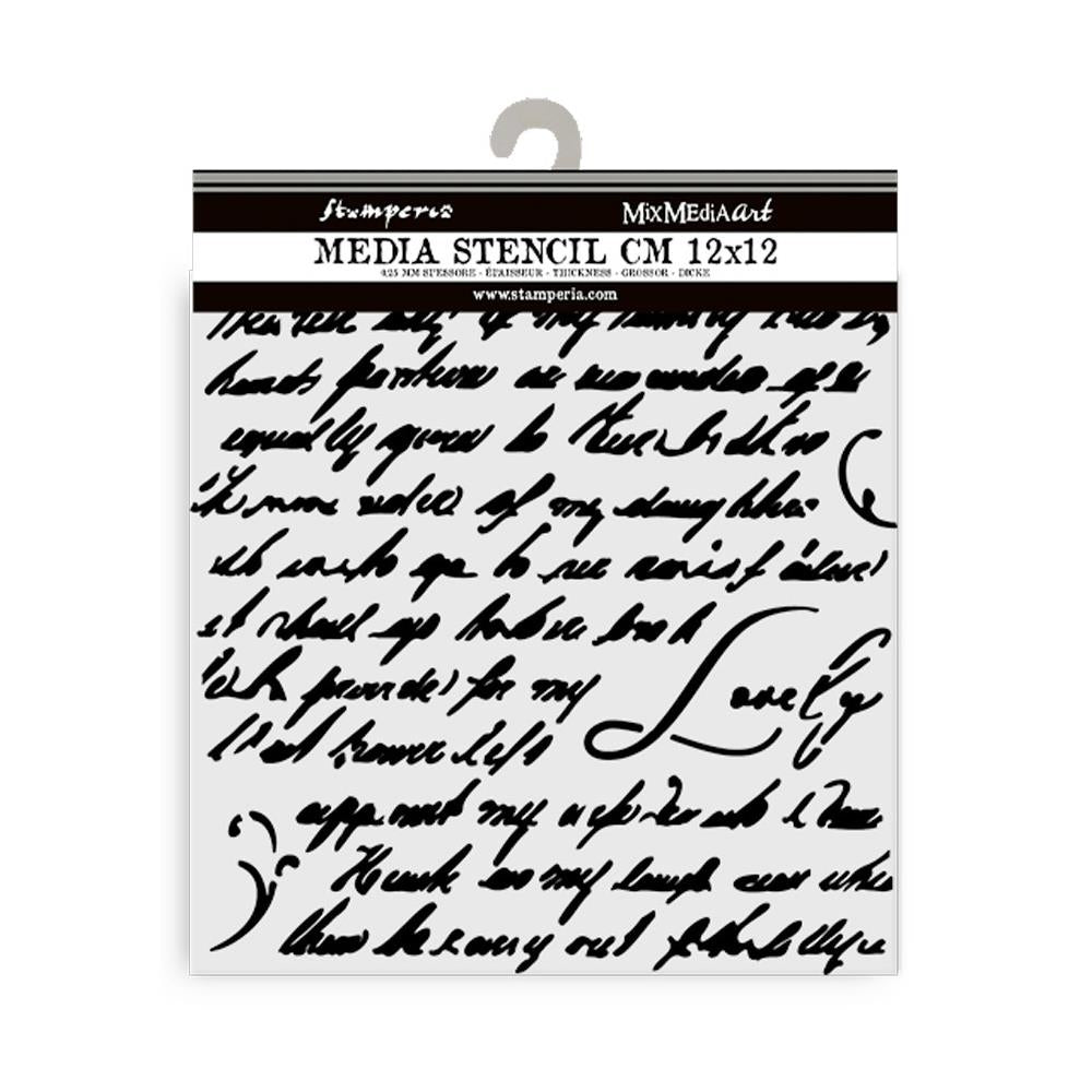 Stamperia Masquerade Handwriting Stencil - NTS