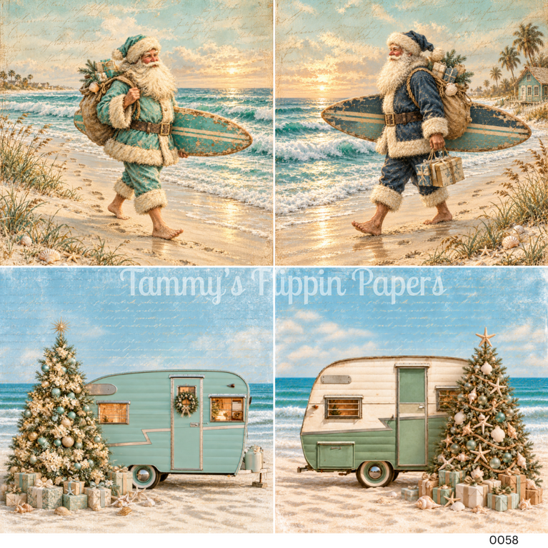 TFP Quad 0058 - Coastal Getaway Decoupage Paper