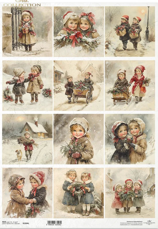 A Child's View of Christmas (R1504L) Rice Paper- ITD Collection