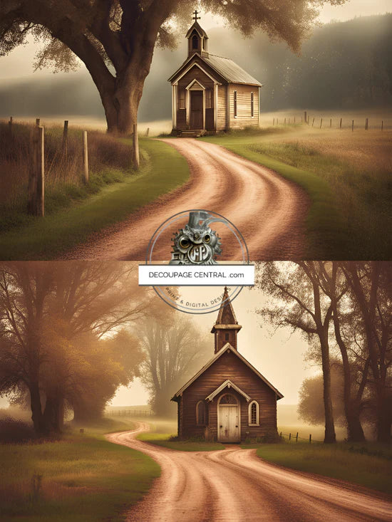 The Church Duo Rice Paper (DC160) - Decoupage Central