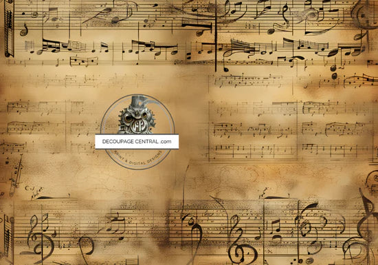 Music in the Background Rice Paper (DC177) - Decoupage Central