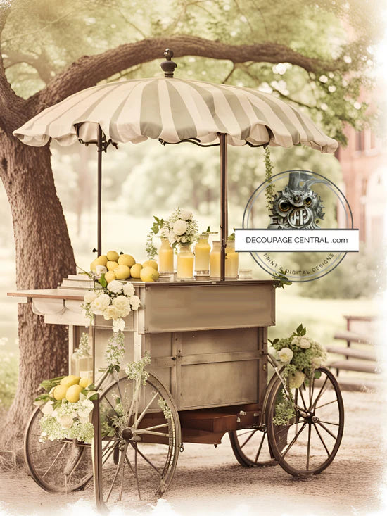 Lemonade Stand Rice Paper (DC186) - Decoupage Central