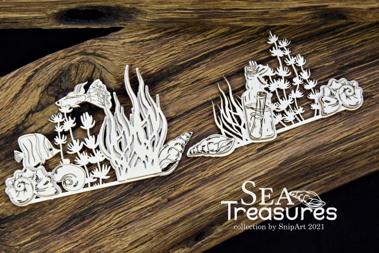 Chipboard Sea Treasures Layered Borders 1 - SnipArt
