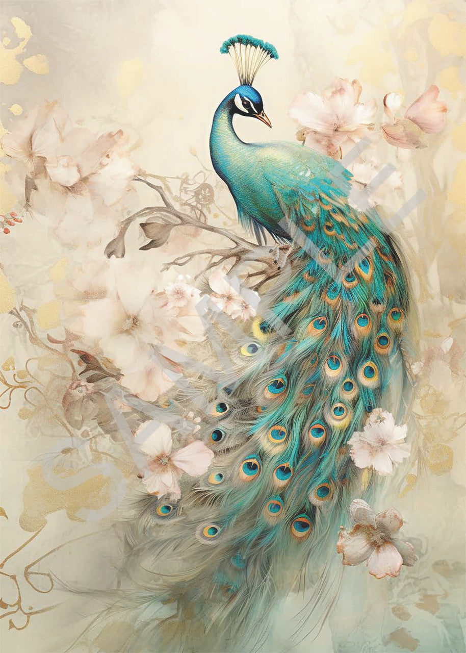 Dreamscape Peacock Rice Paper - Calambour
