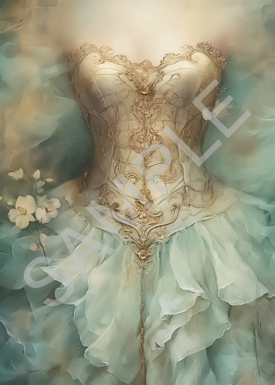 Dreamscape Bodice Rice Paper - Calambour