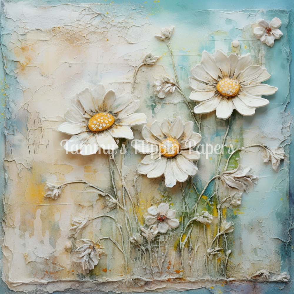 Textured Daisies Tissue Paper - Flippin Furniture