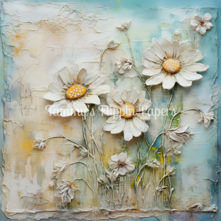 Textured Daisies Tissue Paper - Flippin Furniture