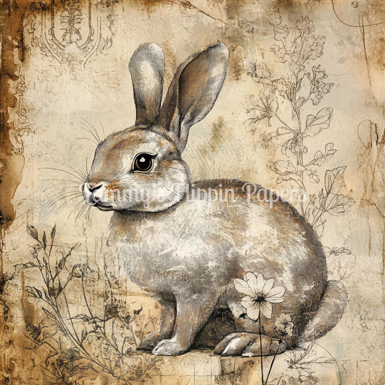 Vintage Bunny Tissue Paper - Flippin Furniture