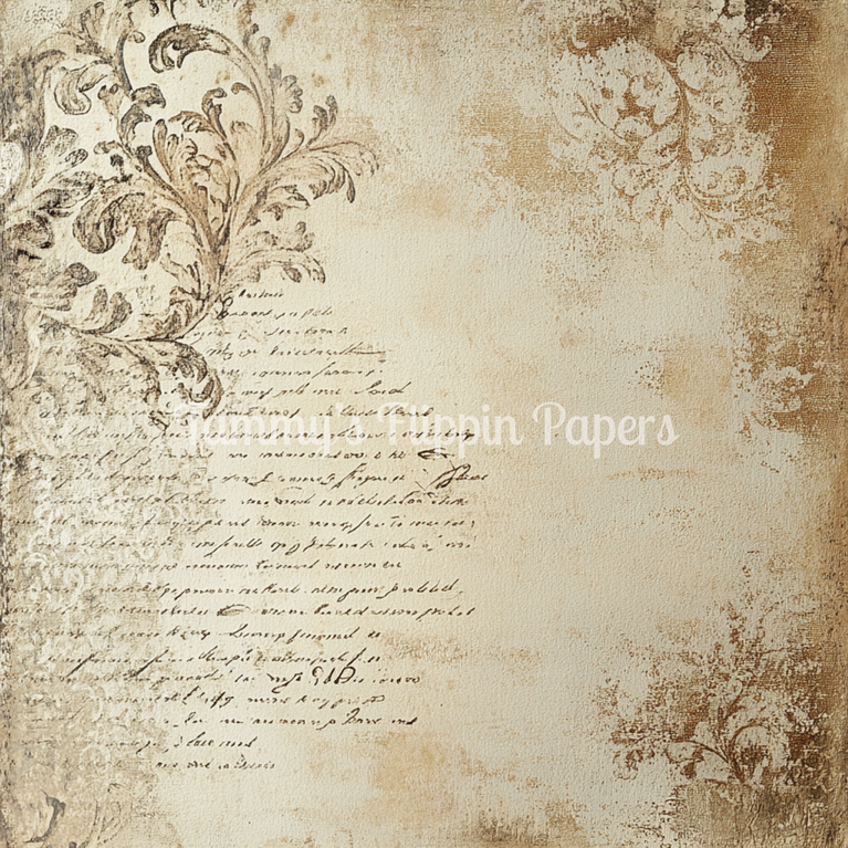 Vintage Flourish Tissue Paper - Flippin Furniture