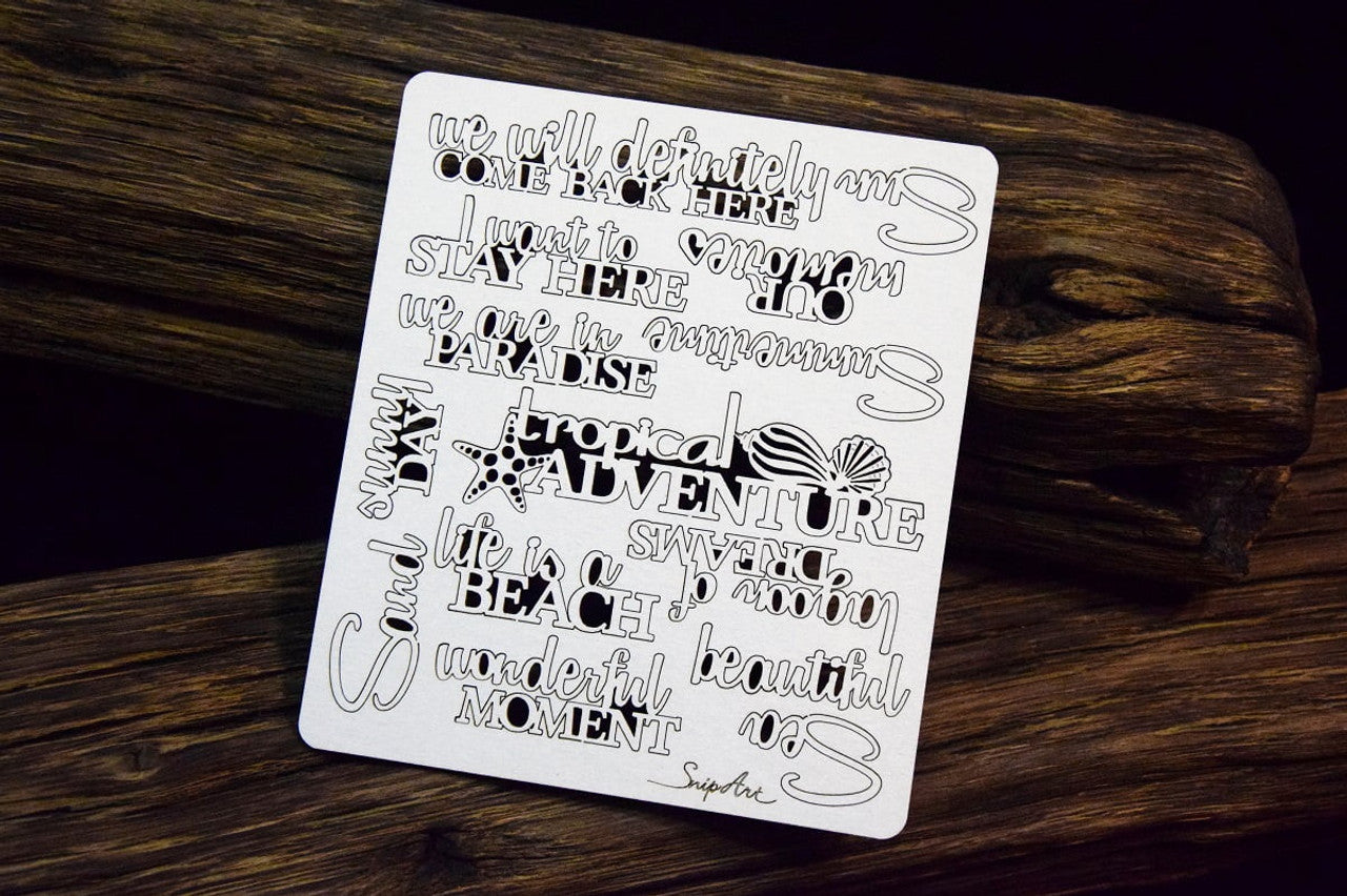 Chipboard Saying (Tropical Adventure) - SnipArt