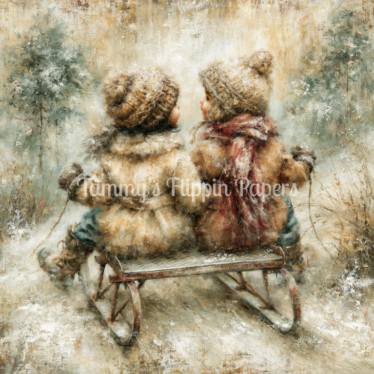 Winter Best Friends Tissue Paper - Flippin Furniture