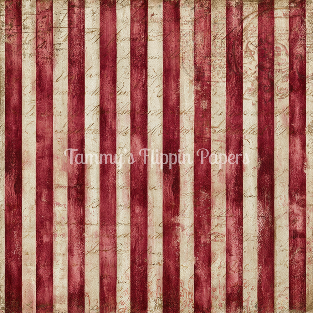 Red & Cream Stripes Tissue Paper - Flippin Furniture