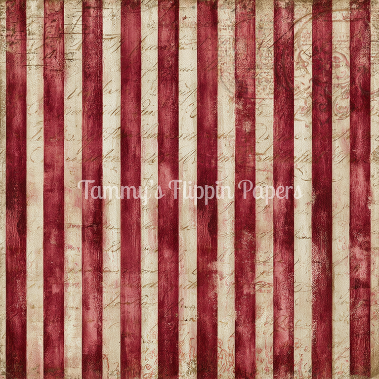 Red & Cream Stripes Tissue Paper - Flippin Furniture