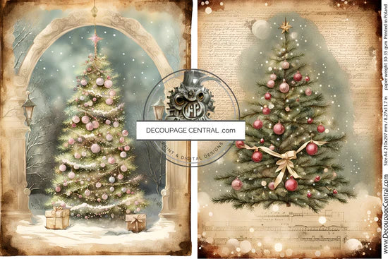 Christmas Tree Rice Paper (DC124) - Decoupage Central