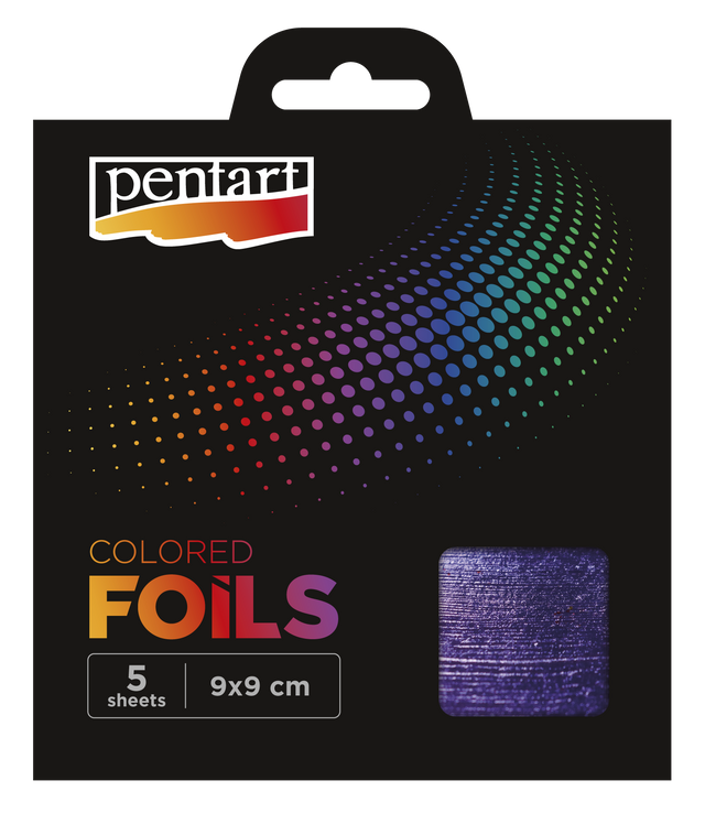 Pentart Colored Decor Foils Sheets, 9x9 cm