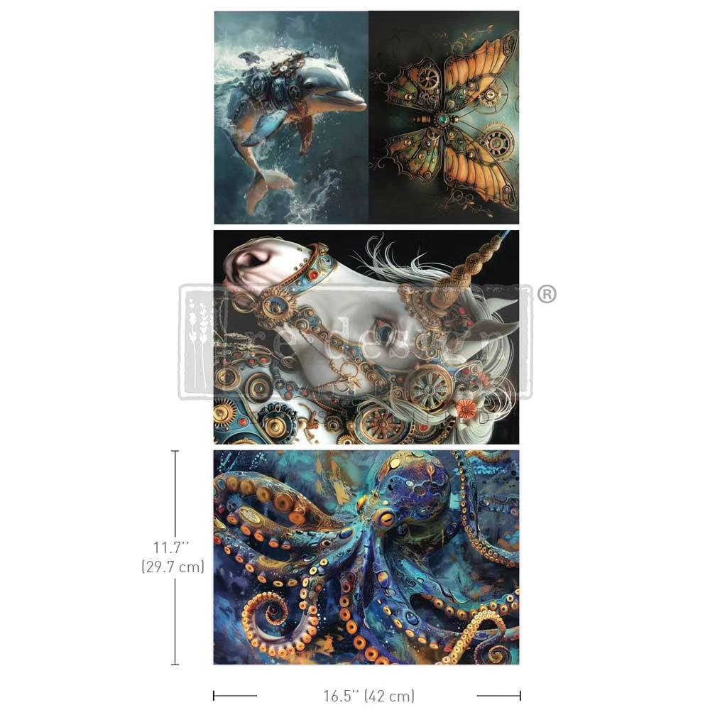 Royal Blues A3 Decoupage Fiber Pack - ReDesign with Prima