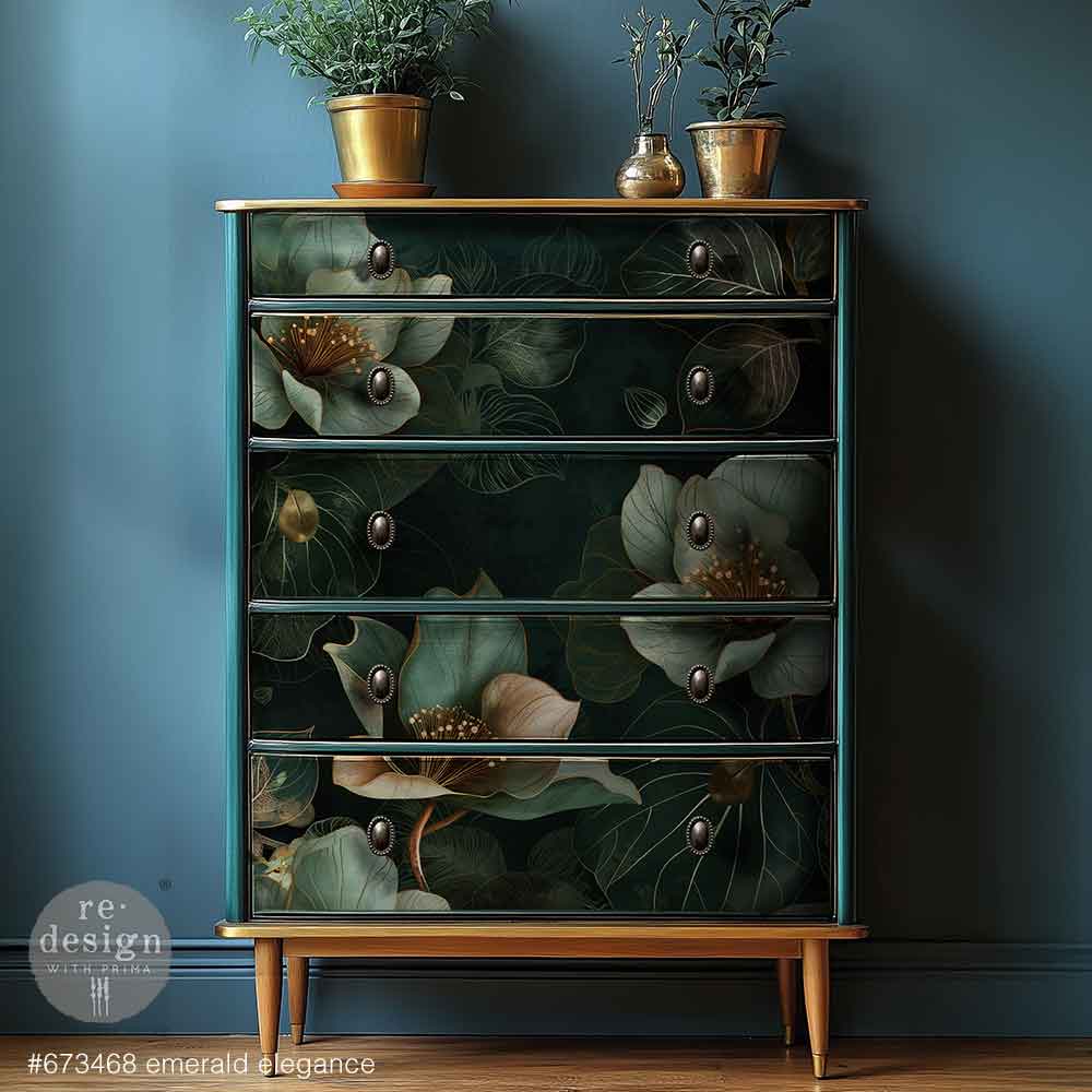 Emerald Elegance A1 Decoupage Fiber - ReDesign with Prima