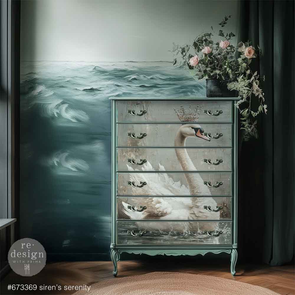 Siren's Serenity A1 Decoupage Fiber - ReDesign with Prima