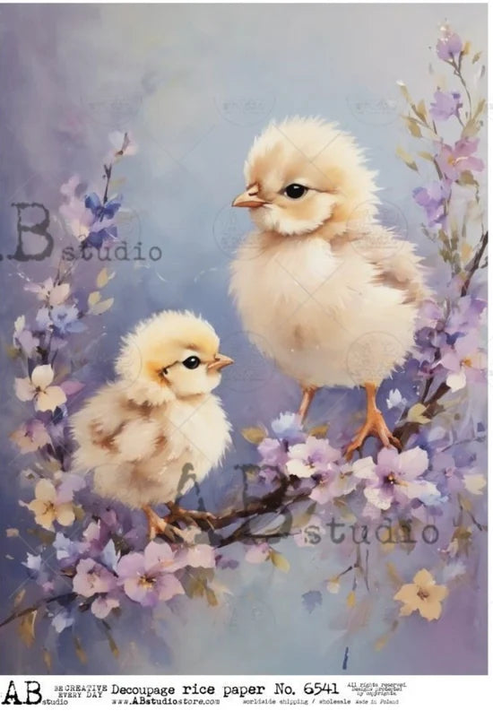Little Chicks (#6541) Rice Paper - AB Studios Decoupage Central
