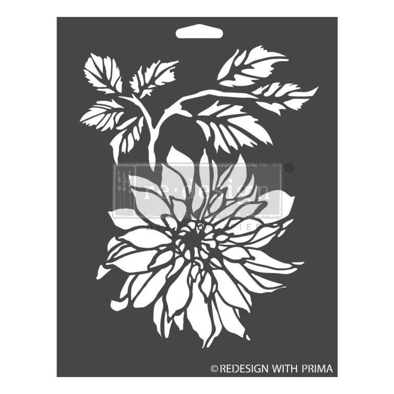 Dahlia Garden Stencil - ReDesign with Prima