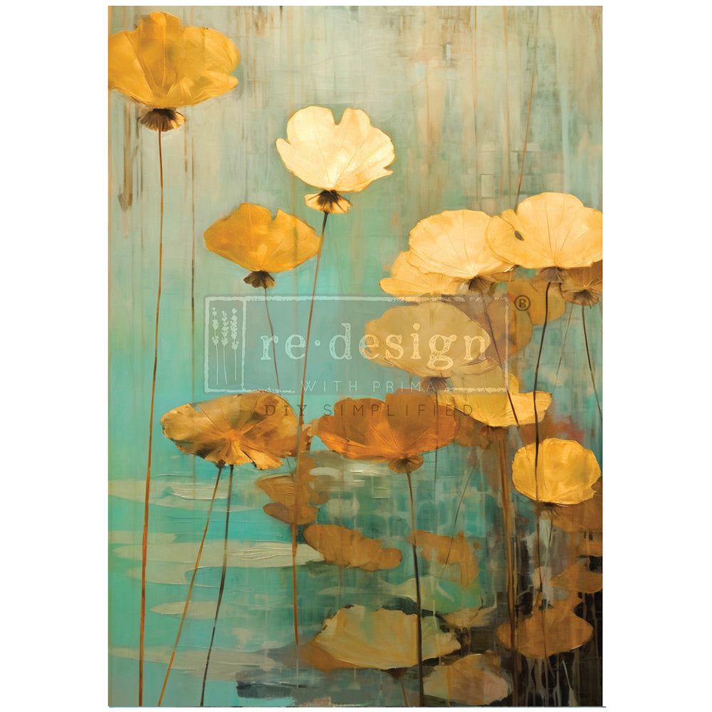 Eternal Lotus A1 Decoupage Fiber Paper - ReDesign with Prima