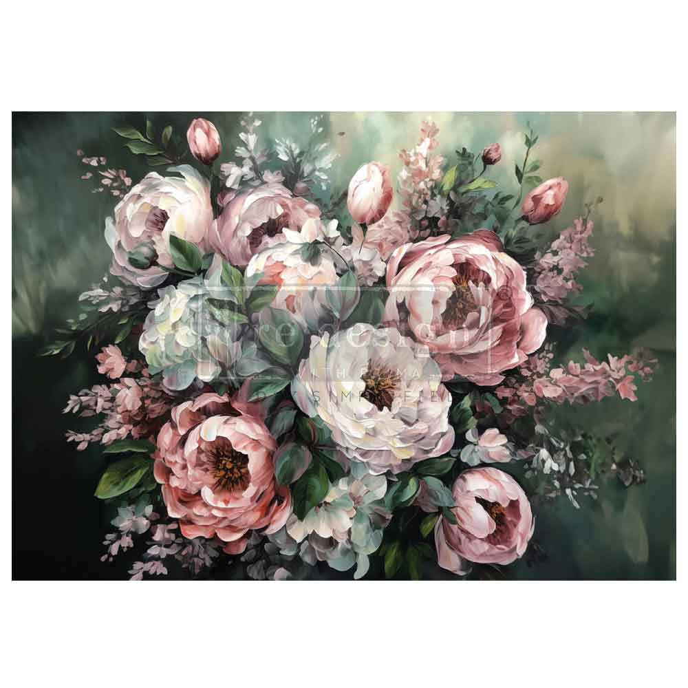 Mossy Rose Delight A1 Decoupage Fiber - ReDesign with Prima