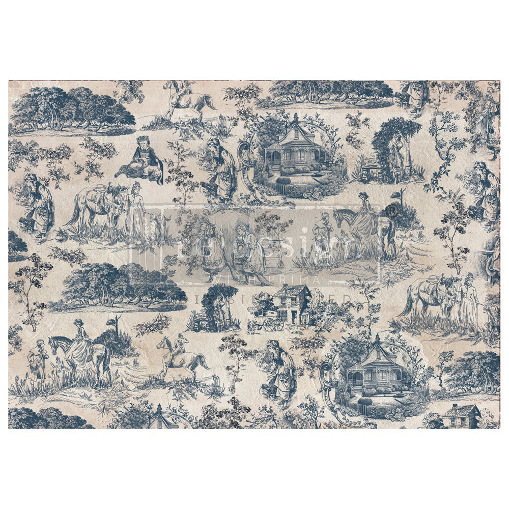 Toile De Jouy by Kacha A1 Decoupage Fiber Paper - ReDesign with Prima