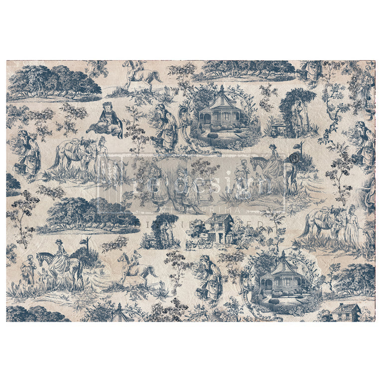 Toile De Jouy by Kacha A1 Decoupage Fiber Paper - ReDesign with Prima