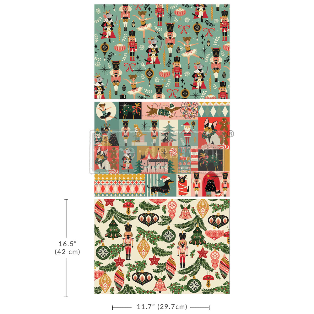 Nutcracker Happiness A3 Decoupage Fiber Pack - ReDesign with Prima