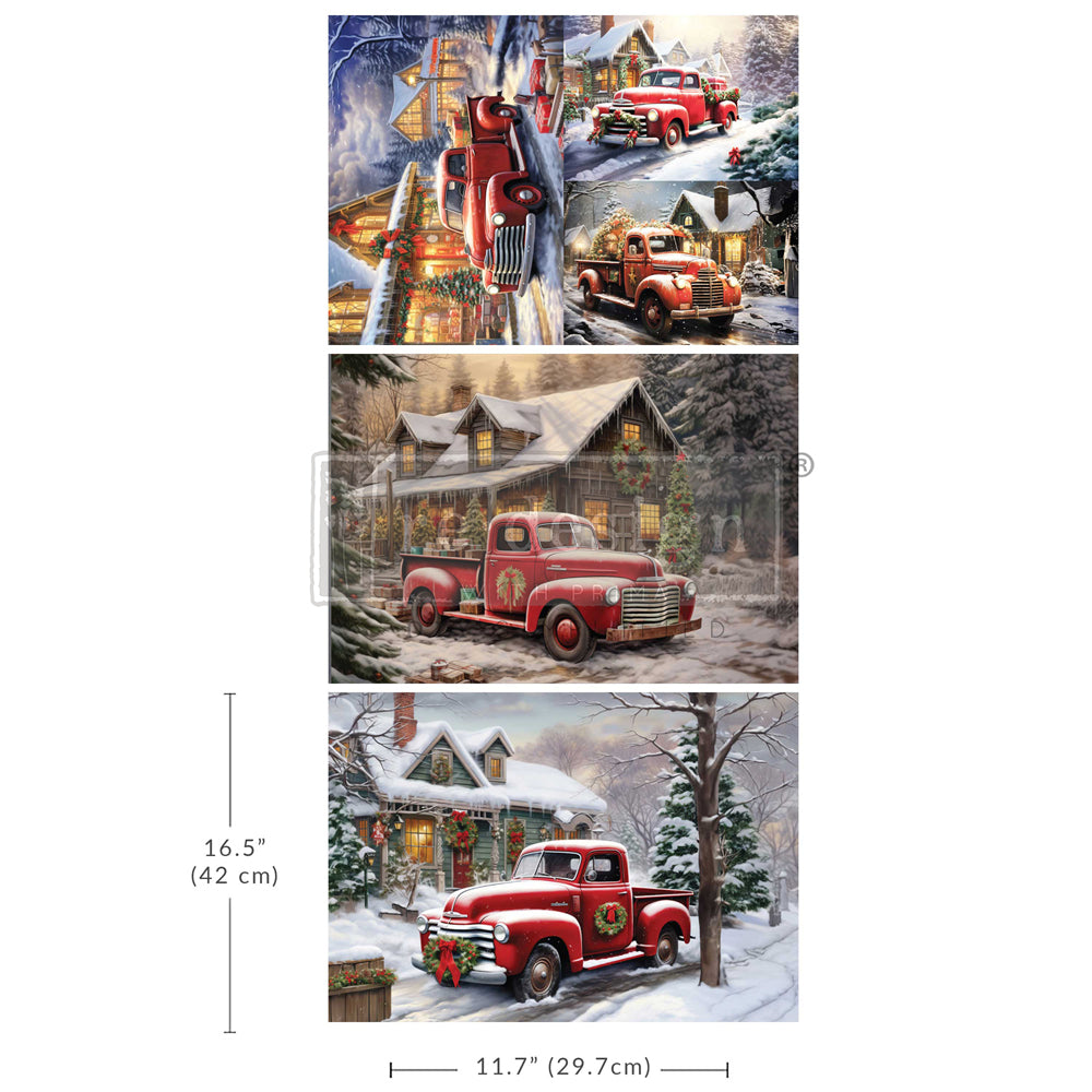 Christmas Cargo A3 Decoupage Fiber Pack - ReDesign with Prima
