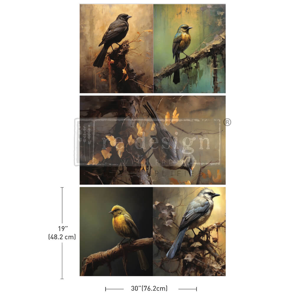 Avian Dreamscape A3 Decoupage Fiber Pack - ReDesign with Prima
