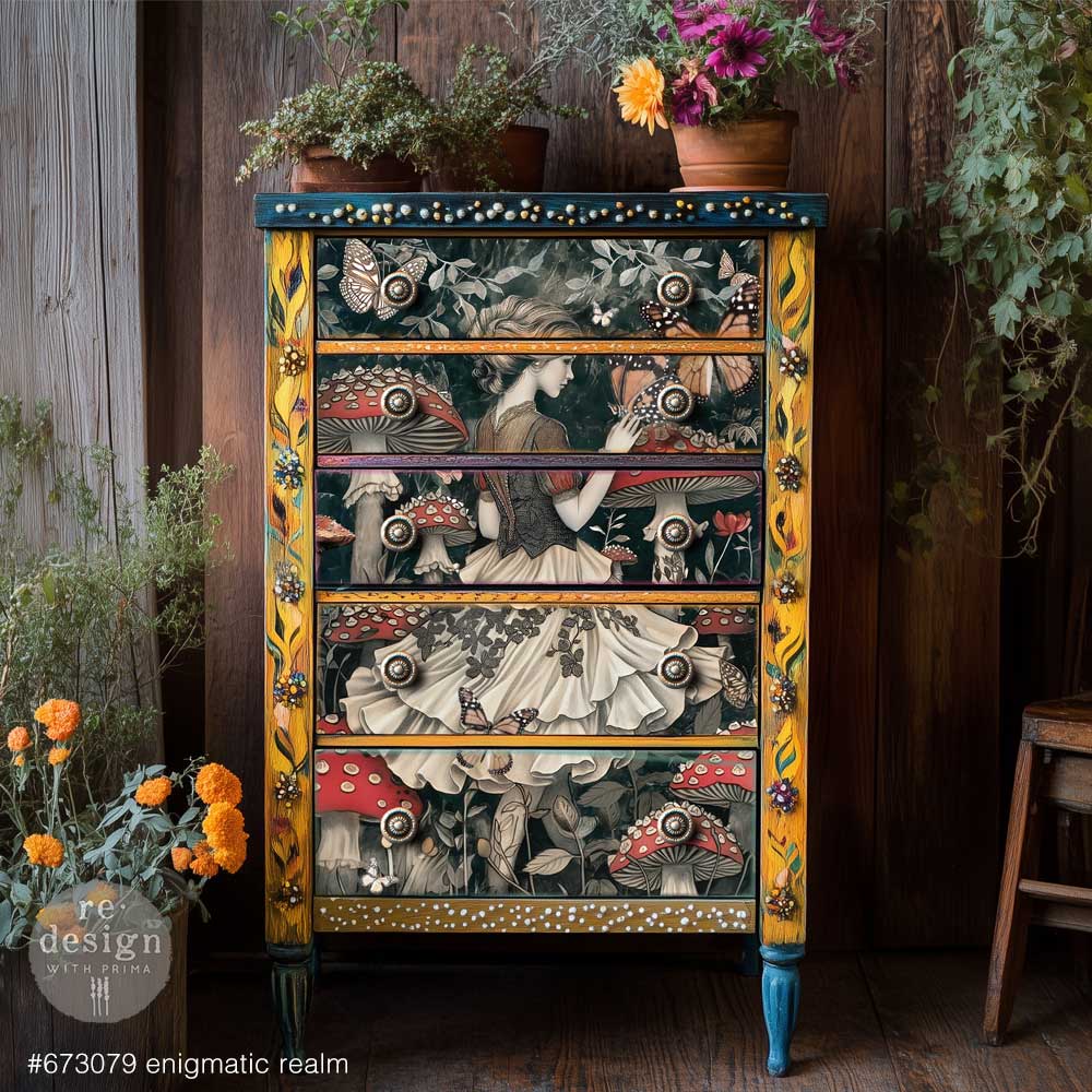 Enigmatic Realm A1 Decoupage Fiber Paper - ReDesign with Prima