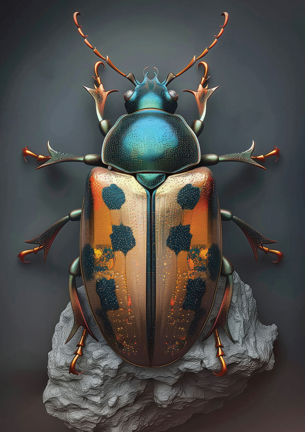 Brass Scarab A1 Decoupage Fiber Paper - Redesign With Prima