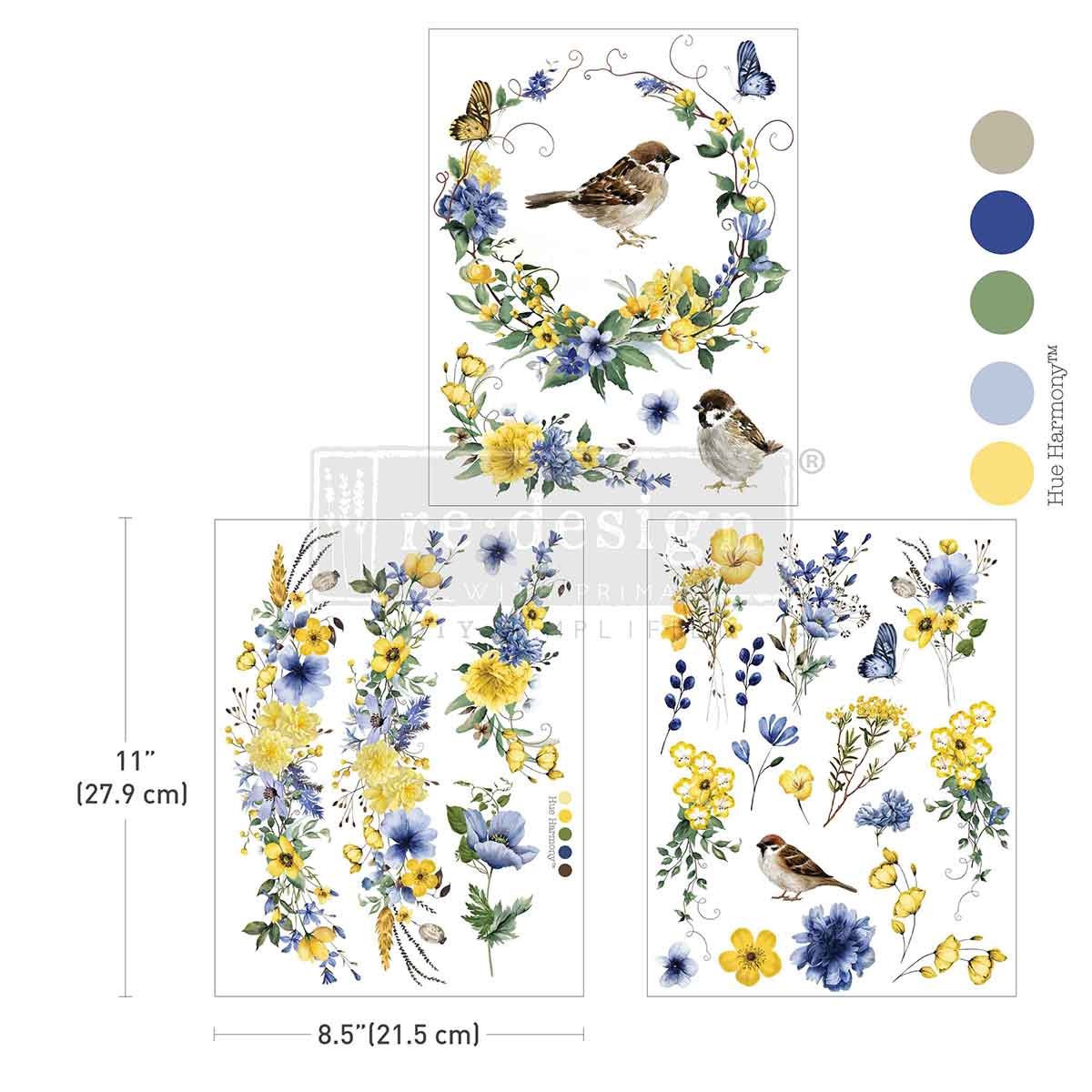 Sunlit Aviary Middy Decor Transfer - ReDesign with Prima