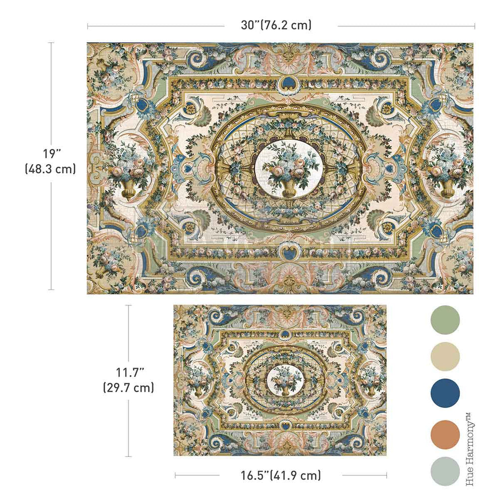 Serenade in Blue Double Delight Decoupage Fiber Paper Set - ReDesign with Prima