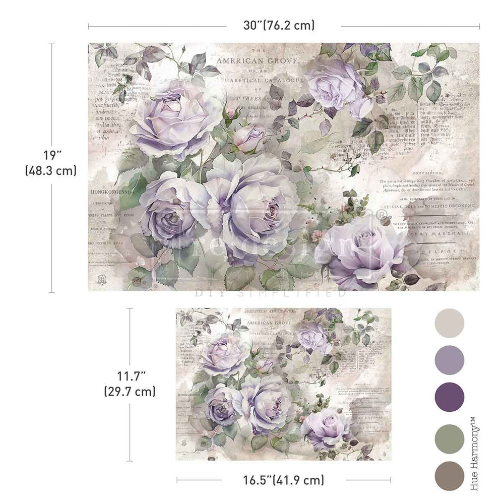 Soft Veil Double Delight Decoupage Fiber Paper Set - ReDesign with Prima