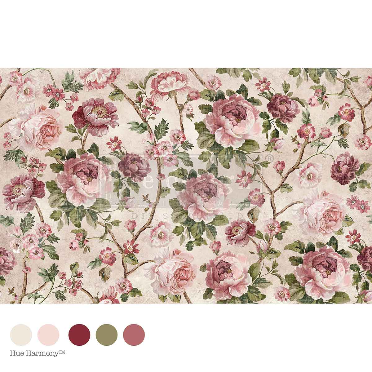 Timeless Blooms by Kacha Decoupage Decor Tissue Paper - ReDesign with Prima