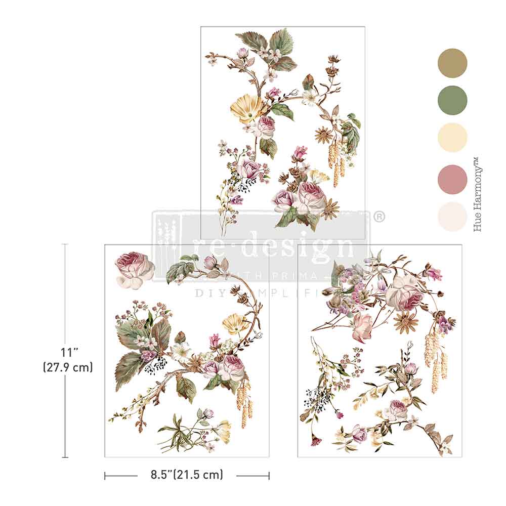 Rosette Royale Middy Decor Transfer - ReDesign with Prima
