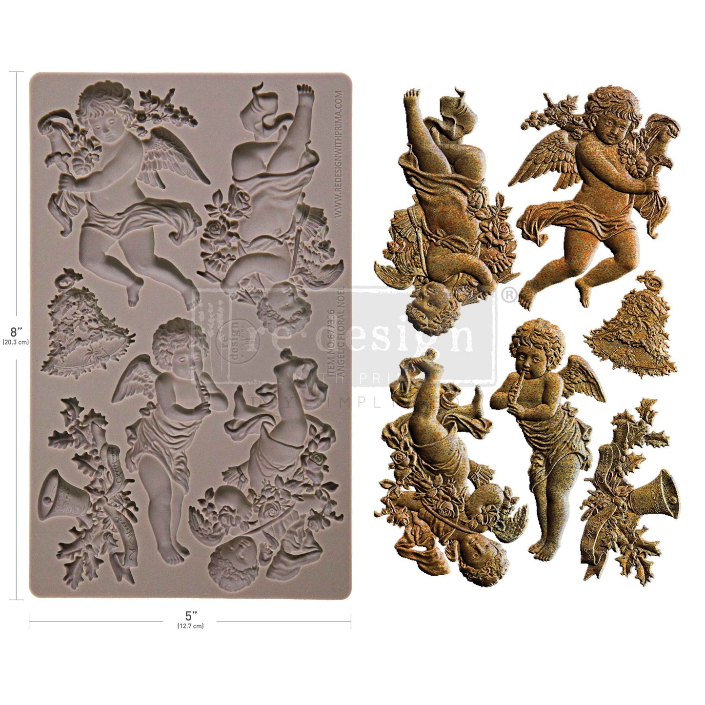 Angelic Floral Noel Decor Mould - ReDesign with Prima