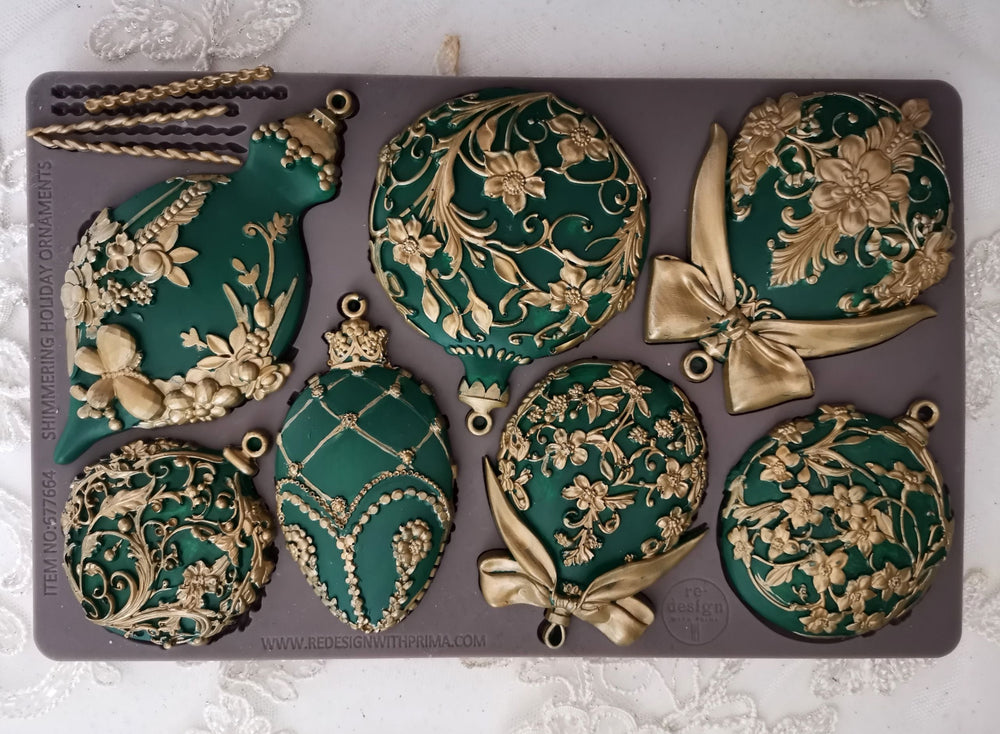 Shimmering Holiday Ornaments Decor Mould - ReDesign with Prima