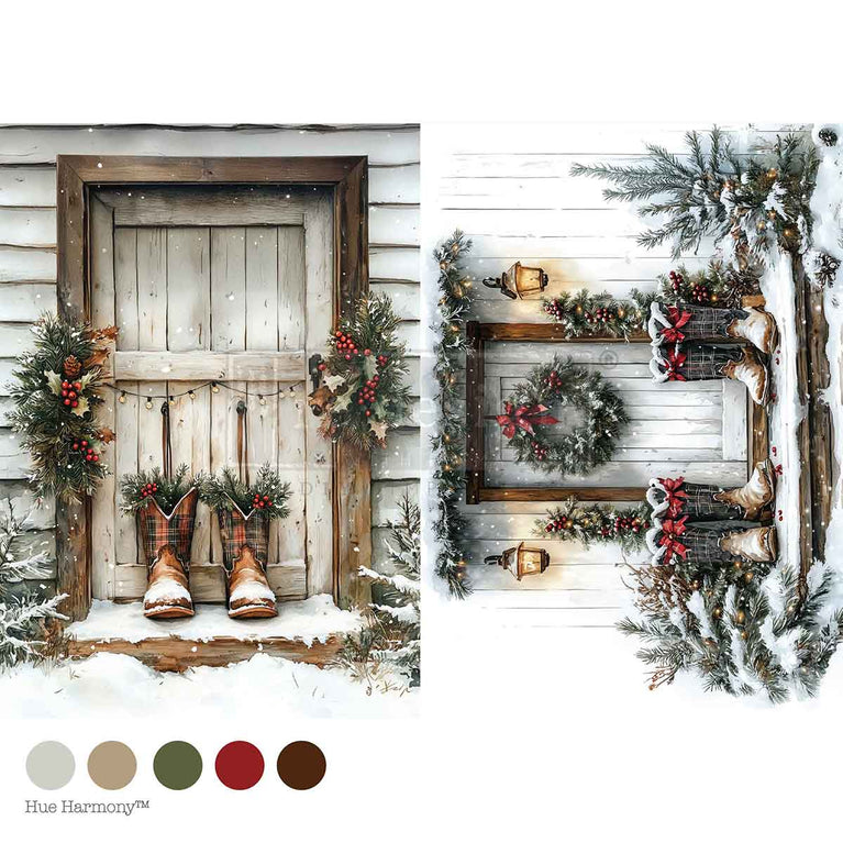 Plaid & Pine A4 Decoupage Fiber Paper - ReDesign with Prima