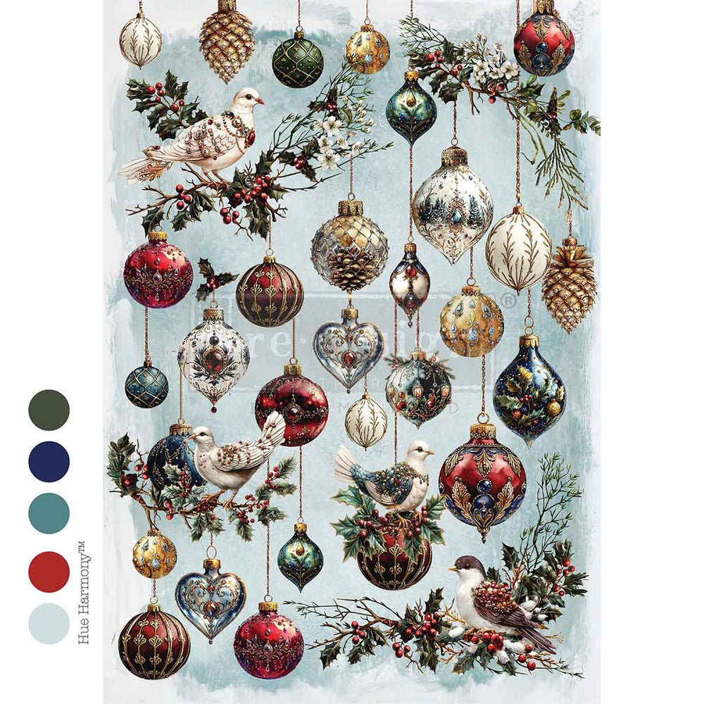 Jewel of the Season A4 Decoupage Fiber Paper - ReDesign with Prima