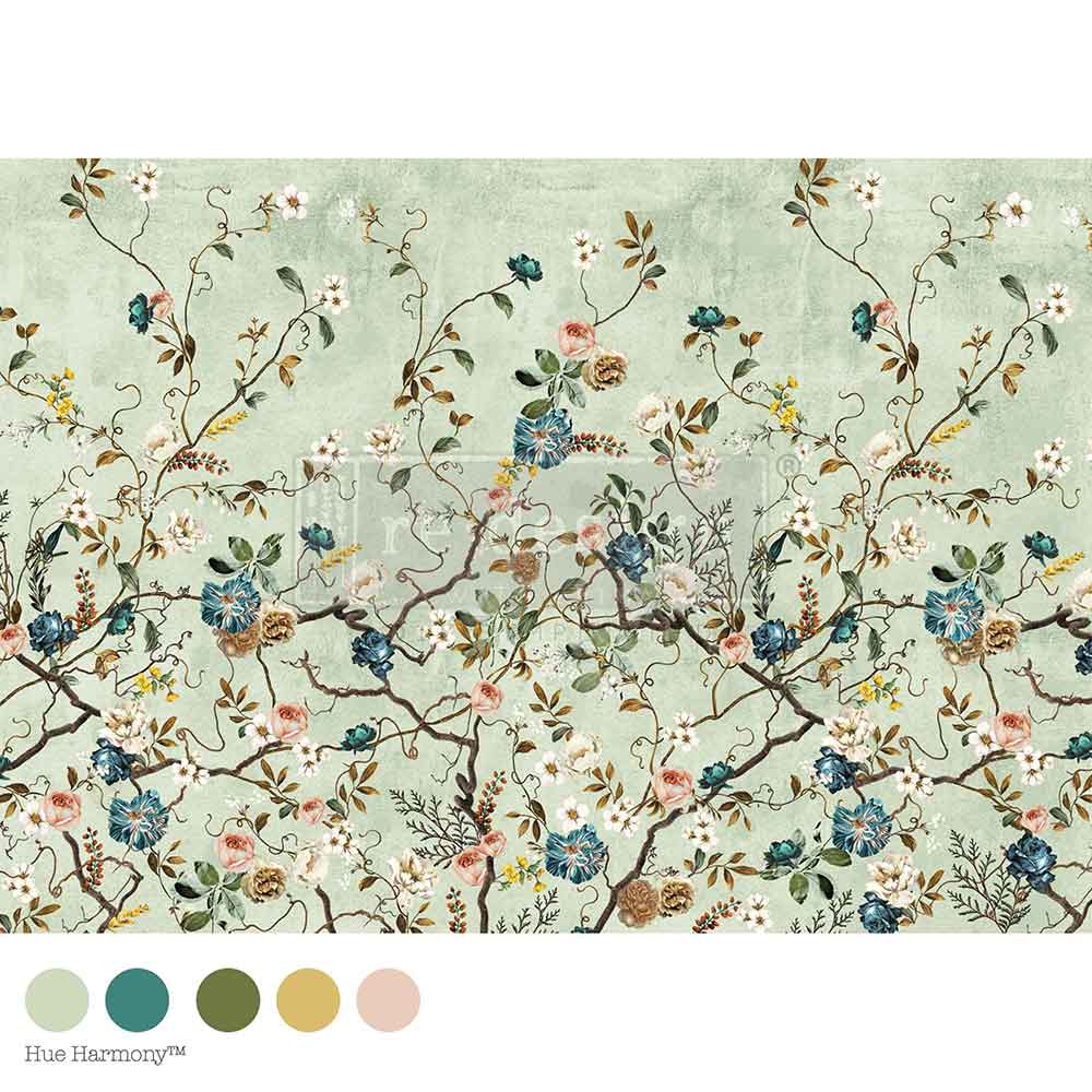 Blossom Perch A1 Decoupage Fiber Paper - ReDesign with Prima